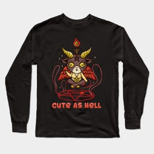 Cute as Hell - anime kawaii Baphomet T-Shirt Long Sleeve T-Shirt